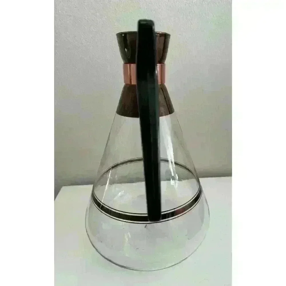Mid Century Modern Coffee Carafe Vintage MCM Atomic Copper & Glass 10